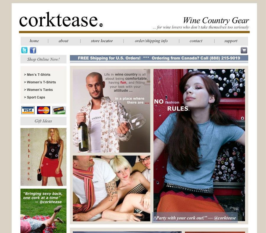 Corktease.net Wine Country Gear